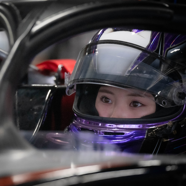 Official driver at a press conference